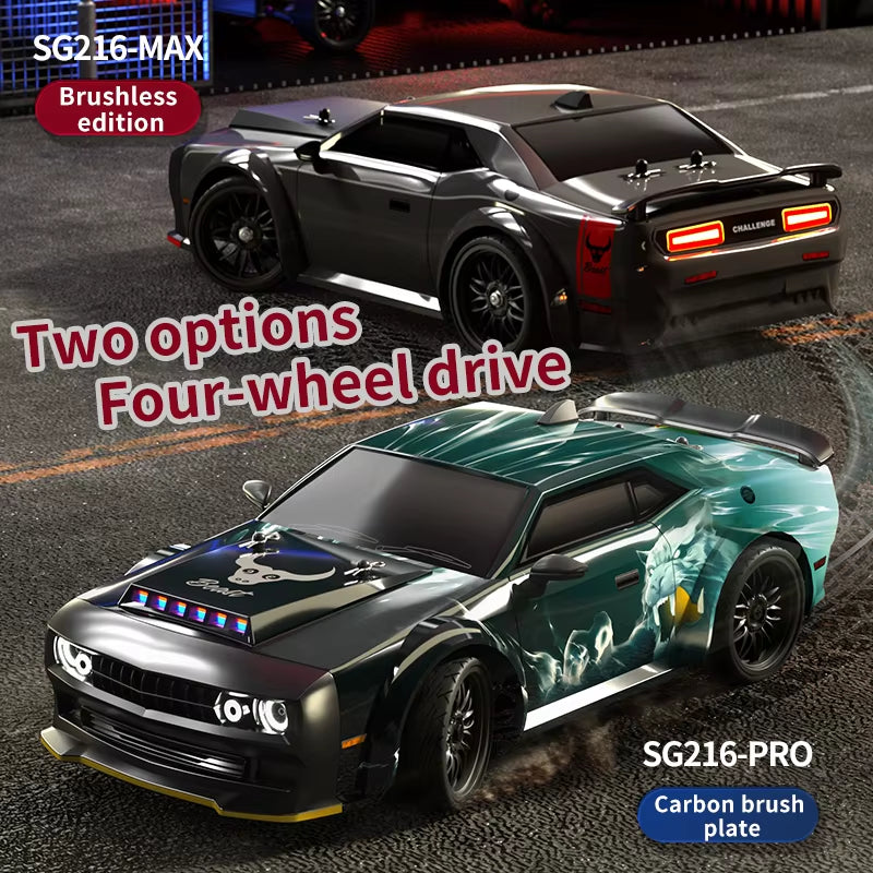 SG216 MAX 1:16 Brushless RC Drift Car with LED 70KM/H or 40KM/H 4WD High Speed Racing Rc Car Monster Truck for Kids Gift